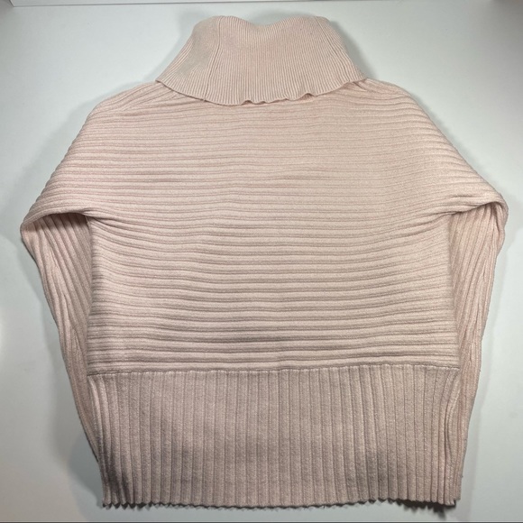 Anthologies Moth blush turtleneck dolman sleeve rib knit sweater size S - Picture 7 of 7